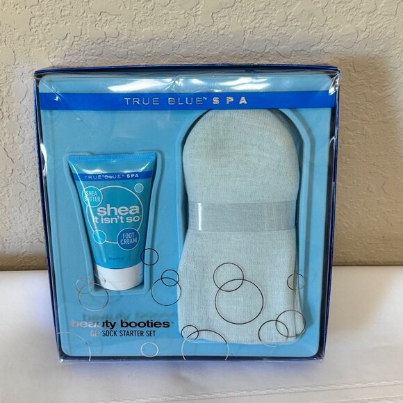 Bath & Body Works True Blue Spa Socks Shea It Isn't So Foot Cream Gift Set NEW - Picture 4 of 8